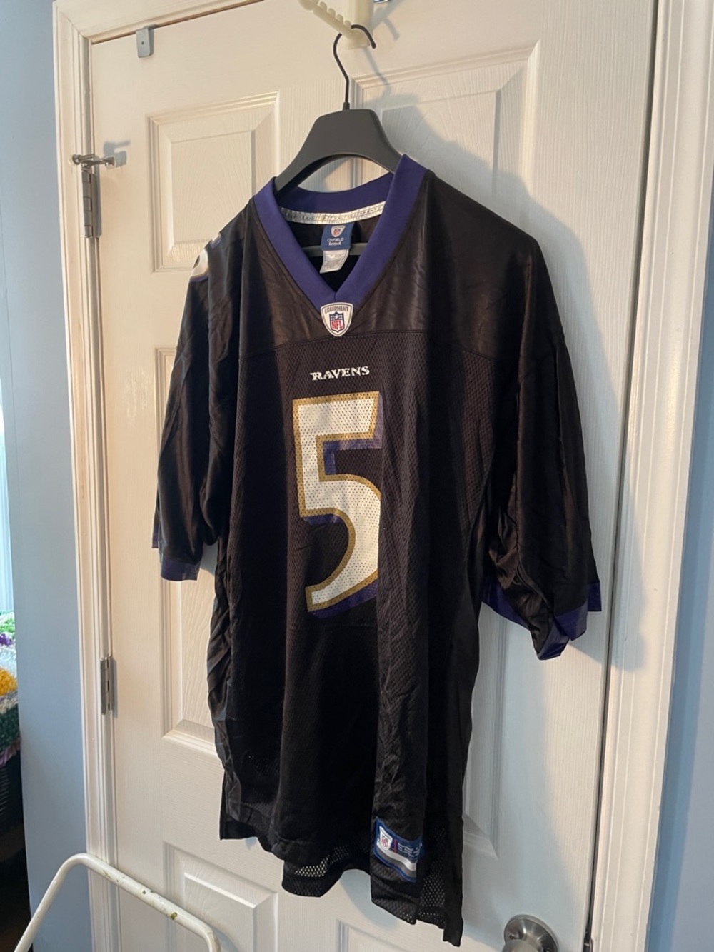 NFL Baltimore Ravens Black and Purple #5 Jersey